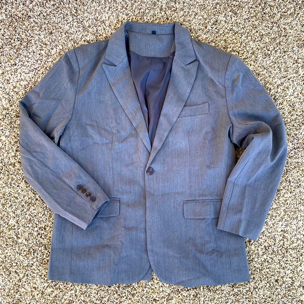 Men Formal Dress Jacket, Gray, Size 46, Unbranded
